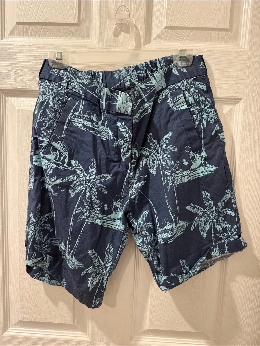 Disney ladies Navy Palm Print Shorts